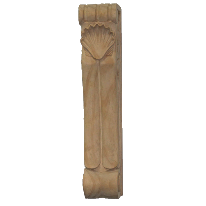 Large Hand Carved Pine Corbel Shell PC60